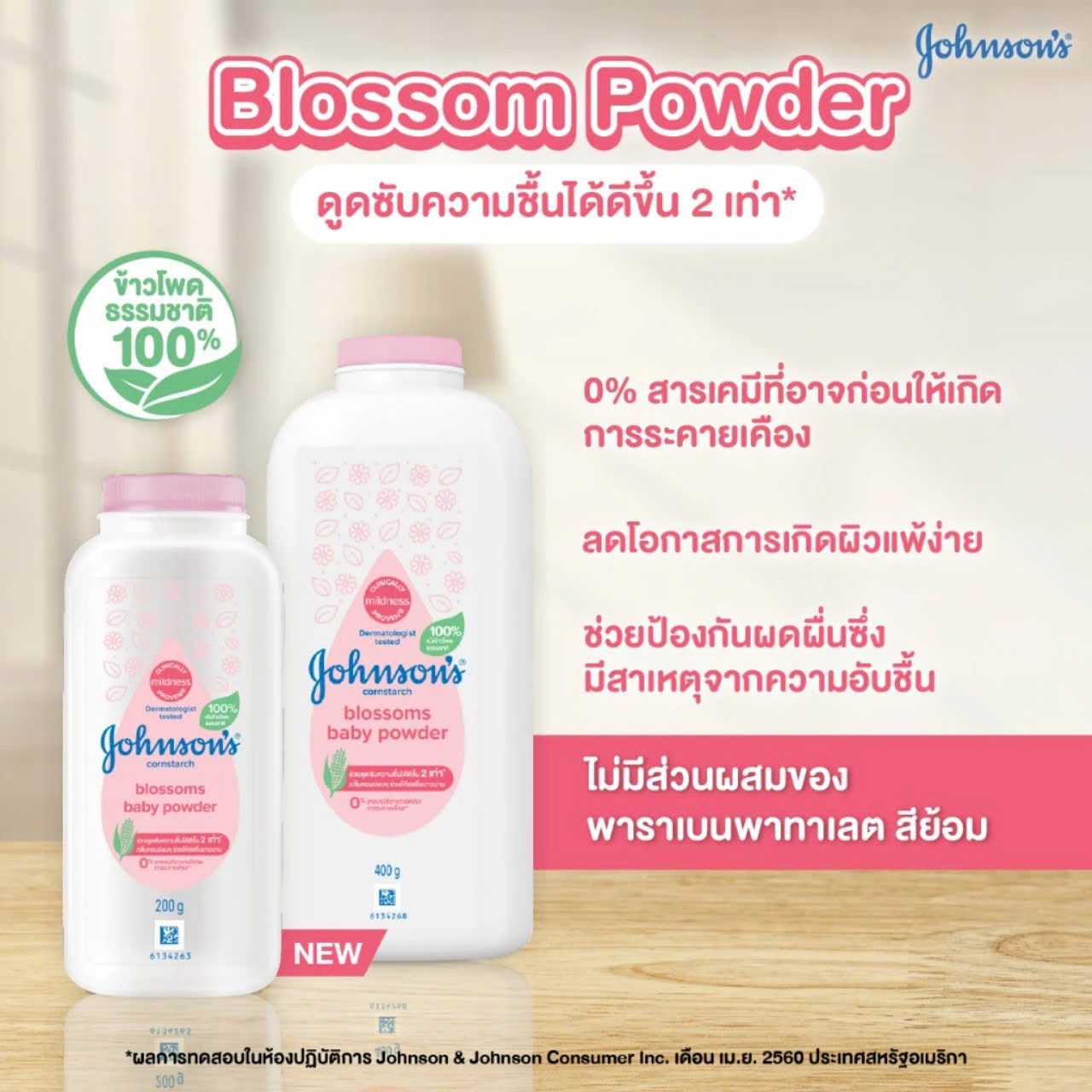 Phấn Johnson Baby Phấn rôm sẩy Thái Lan 50g 100g 200g 400g