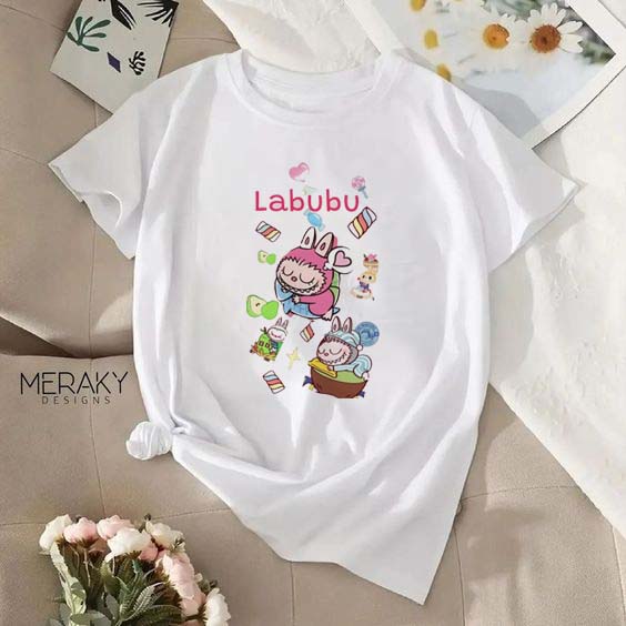 Áo thun nữ La bubu tay ngắn cổ tròn