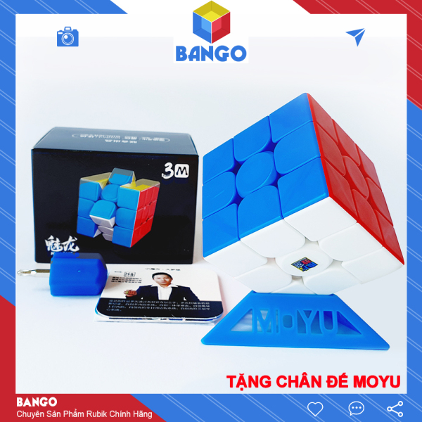 Rubik 3x3 Nam Châm Moyu Meilong 3M Giá Rẻ Cube Stickerless Đồ Chơi Thông Minh Rubic BANGO R3M