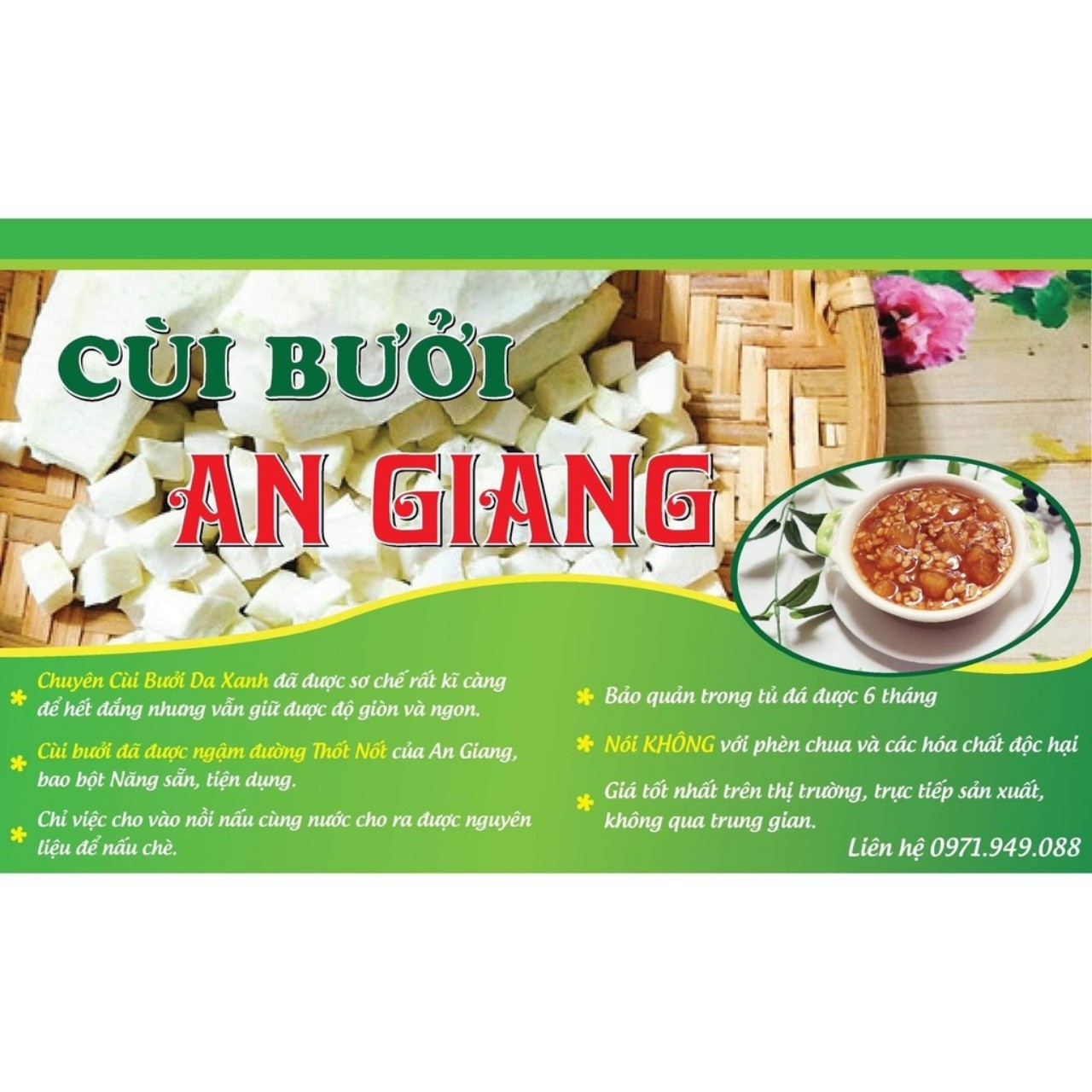 combo 3 kg cùi bưởi bọc bột , bọc đường thốt nốt