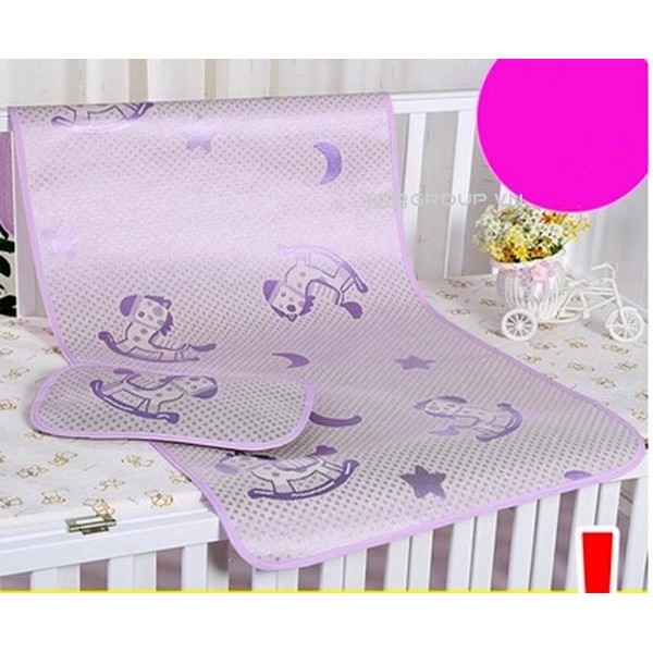 CHIẾU LỤA ĐIỀU HÒA CHO BÉ 60cmx90cm [KÈM GỐI THẢO DƯỢC] - HÀNG VIỆT NAM