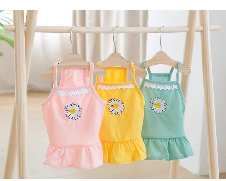 Daisy Embroidered Dresses for Dogs and Cats - T3 Pets Shop
