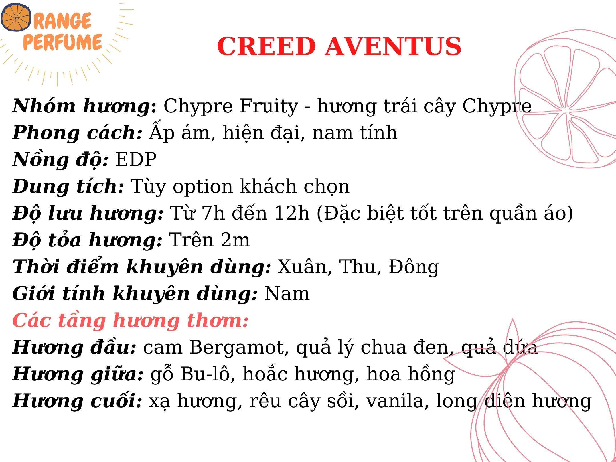 [Mẫu thử] Nước hoa Creed Aventus