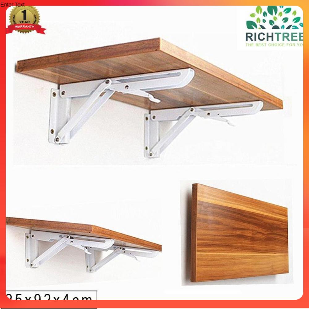 Bộ 2 Giá đỡ EKE chân bàn gấp treo tường thông minh tải trọng 60kg - RT-eke01 thép cứng sơn tĩnh điện