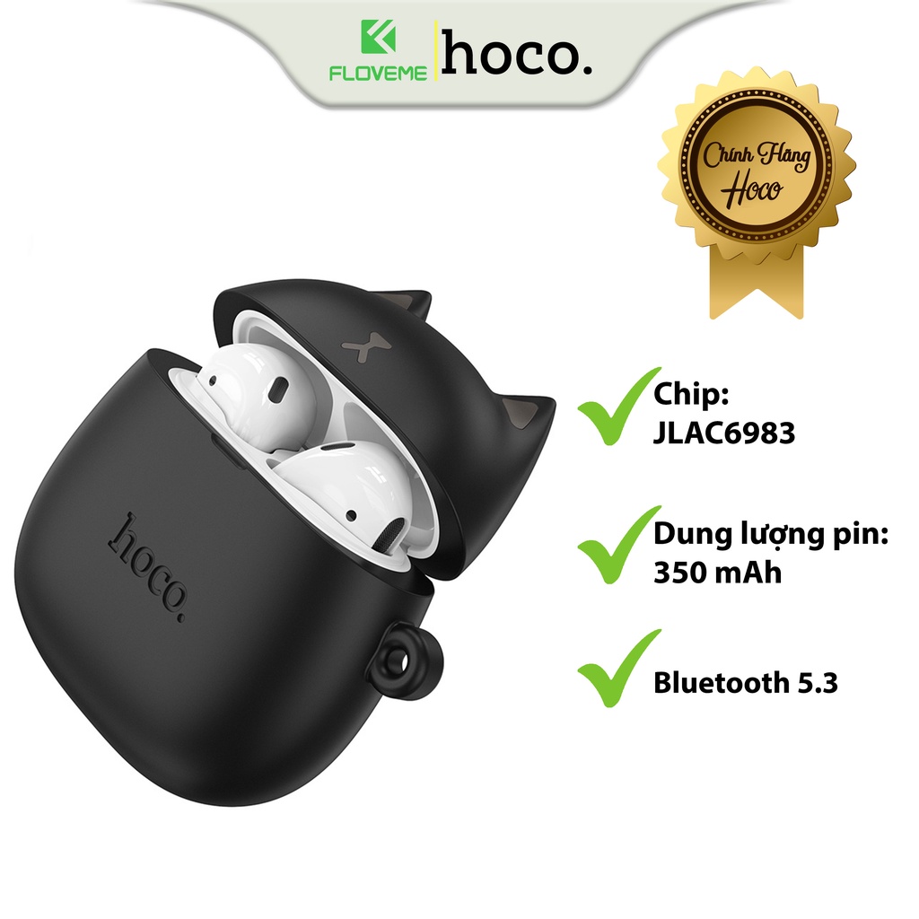 Tai Bluetooth Hoco EW45 V5.3, pin 4H + Tặng kèm case silicon