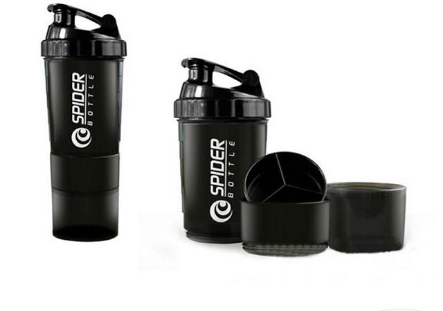 Bình lắc Spider tập gym 3 ngăn tiện dụng 500ml
