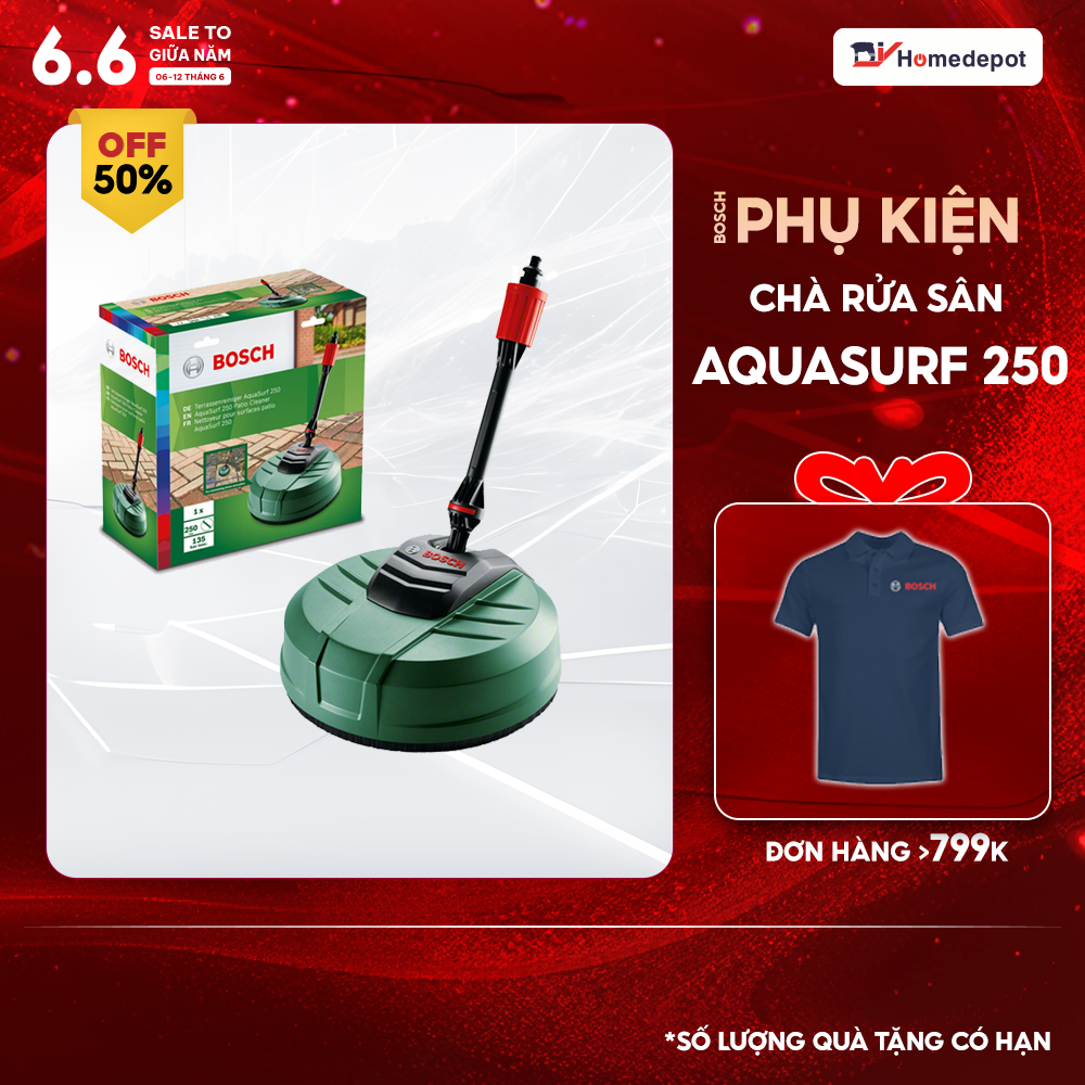 Phụ kiện chà rửa sân aquasurf bosch f016800486