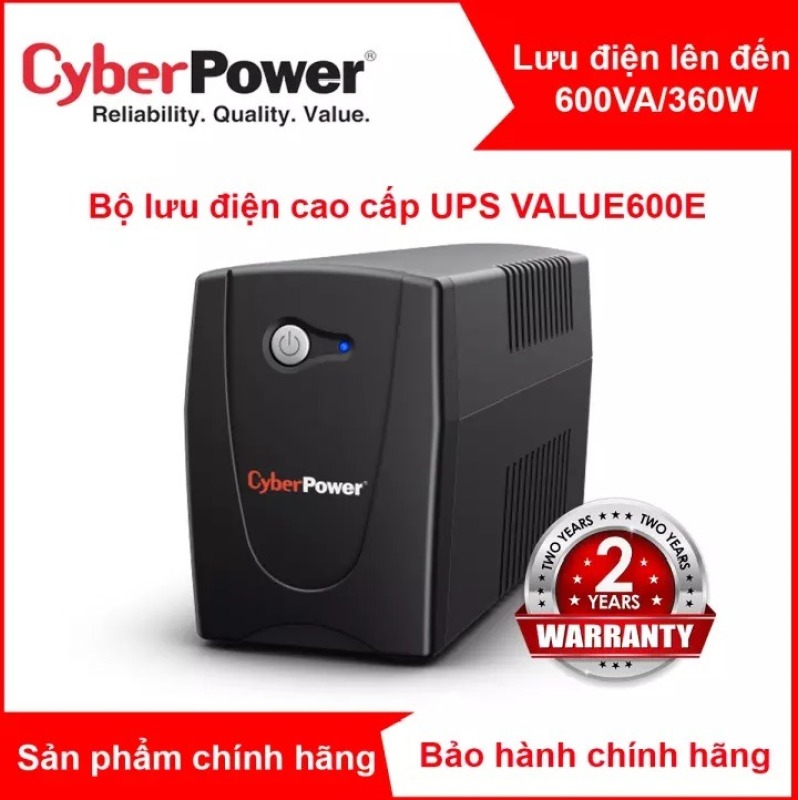 Bảng giá Bộ lưu điện UPS CyberPower 600VA/360W cho PC/hệ thống NAS SYNOLOGY VÀ BUFFALO - VALUE600E Phong Vũ