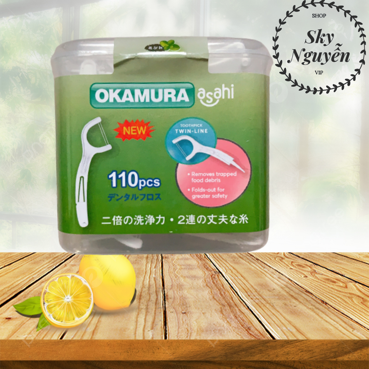 Hộp tăm chỉ kẽ ah-ok okamura loại 110 cây