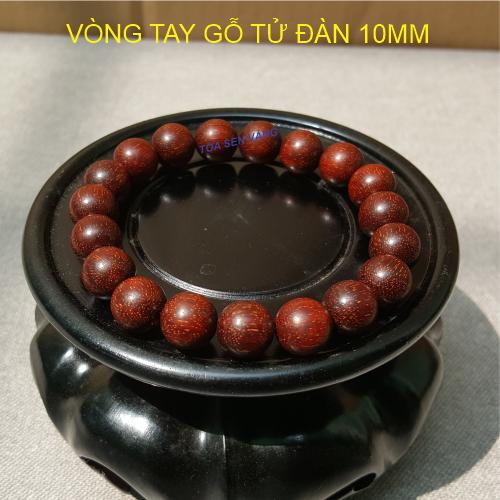 [HCM]Vòng tay phong thủy gỗ tử đàn đỏ 10mm