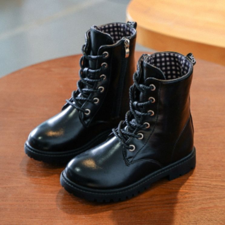 Giày Boot da cho bé gái phong cách hàn quốc (mẫu mới nhất ) -QN238