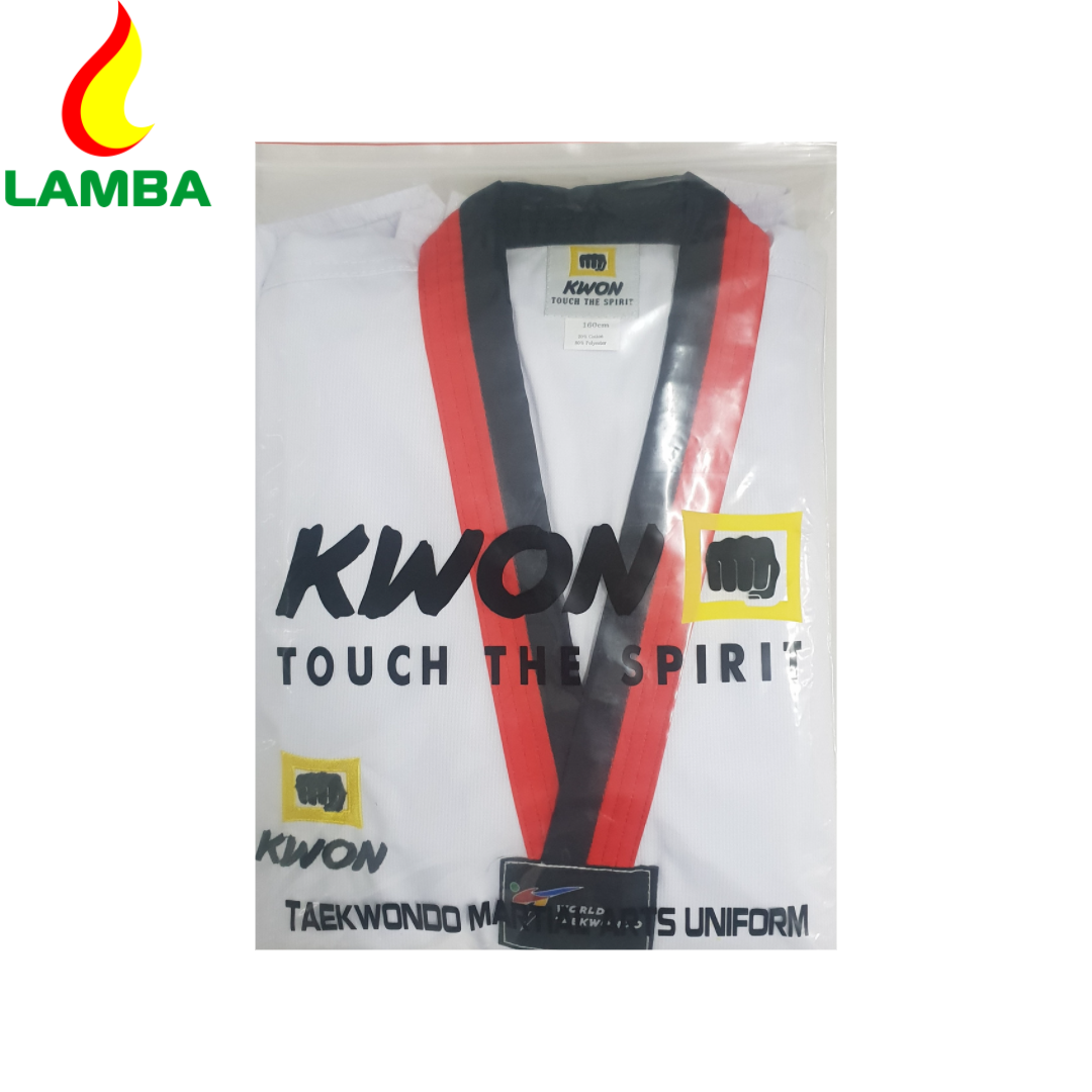 VÕ PHỤC TAEKWONDO KWON VẢI SỌC CAO CẤP.