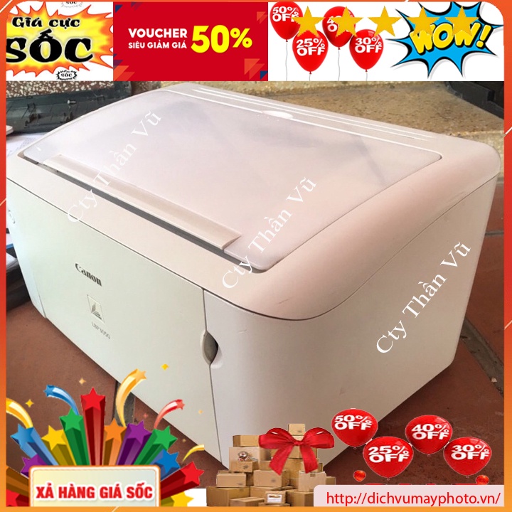Used Canon LBP 3050 A4 black and white laser printer, durable, compact, cheap, warranty INECO