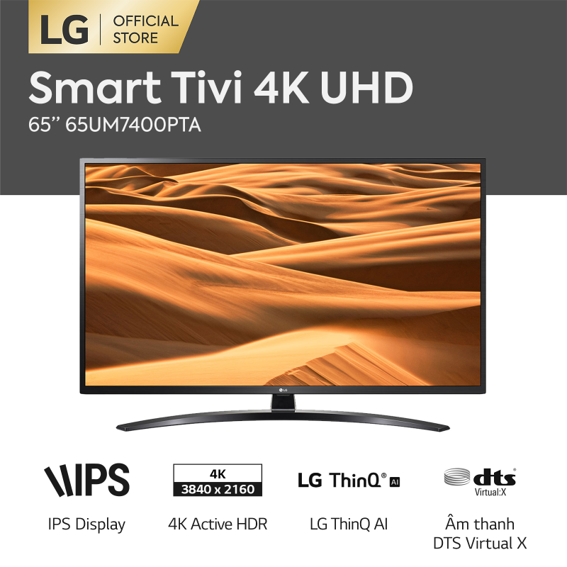 Bảng giá [FREESHIP 500K TOÀN QUỐC] Smart Tivi LG UHD 65 inch 65UM7400PTA (Đen) - Hãng phân phối chính thức