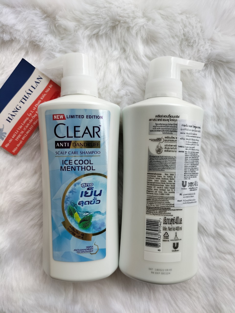 [HCM]Dầu gội Clear Bạc hà mát lạnh Thái Lan 400ml