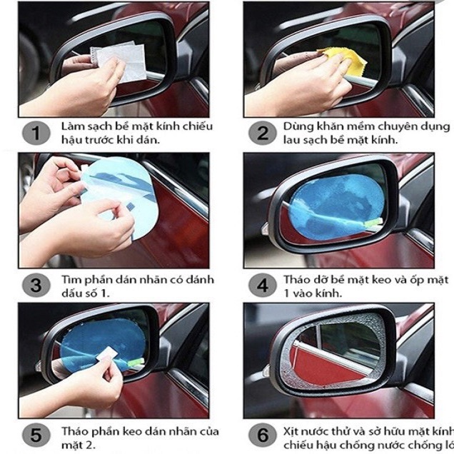 Miếng dán chống nước gương chiếu hậu xe hơi
