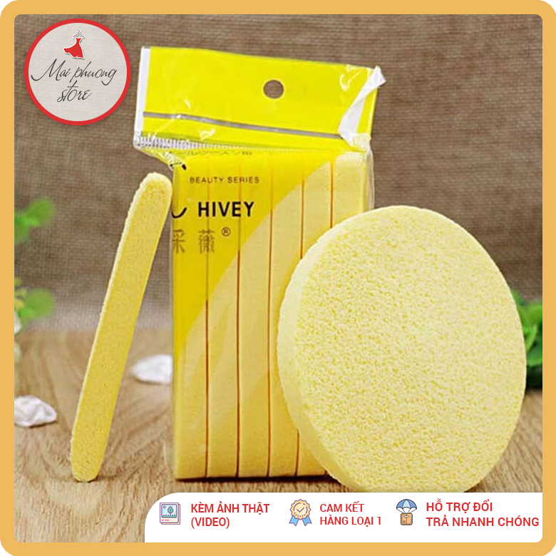 MÚT RỬA MẶT BỌT BIỂN (2 miếng) - bông mút rửa mặt (2 miếng - Loại 1) - MRM