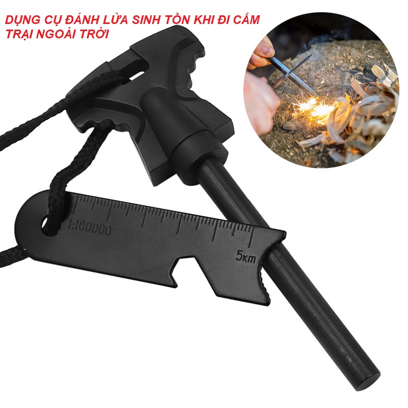 DỤNG CỤ SINH TỒN ĐÁNH LỬA CẮM TRẠI NGOÀI TRỜI. 917