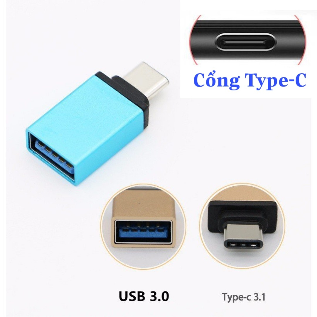 [HCM]Đầu chuyển đổi OTG từ cổng Micro/Type-C ra cổng USB 3.0 - VL