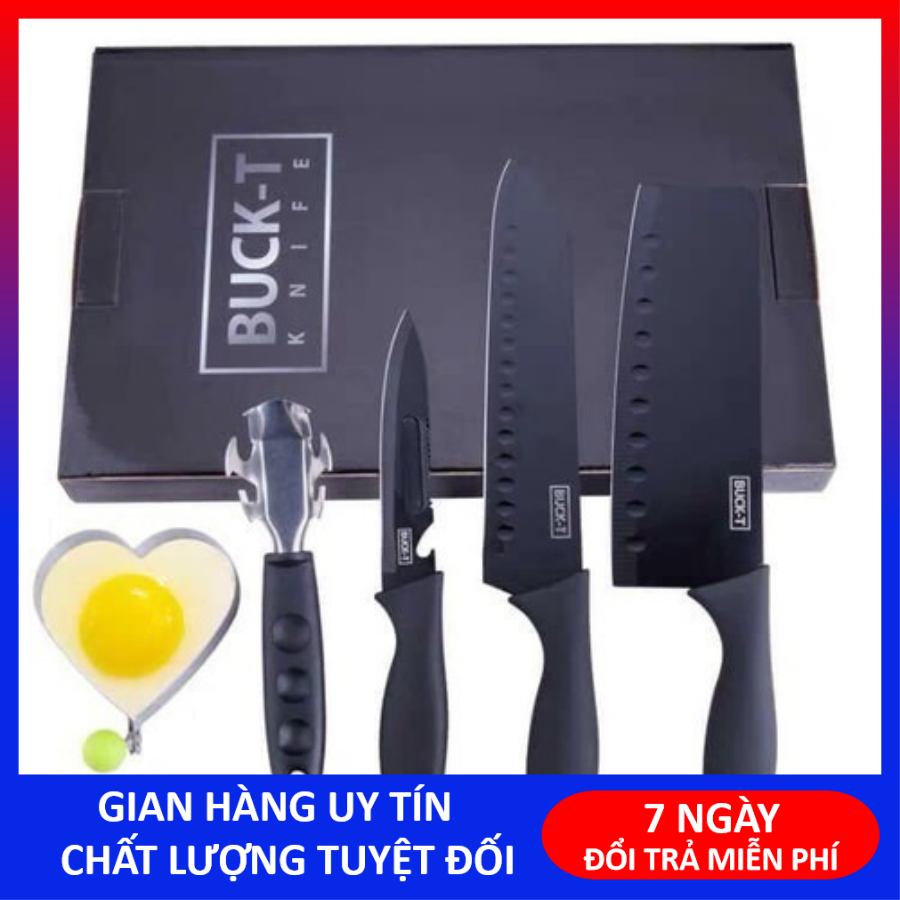 (FREESHIP) BỘ DAO 5 MÓN BUCK BLACK