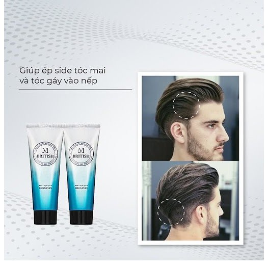 Kem ép side tóc British M Men's Style Down Perm - 200g