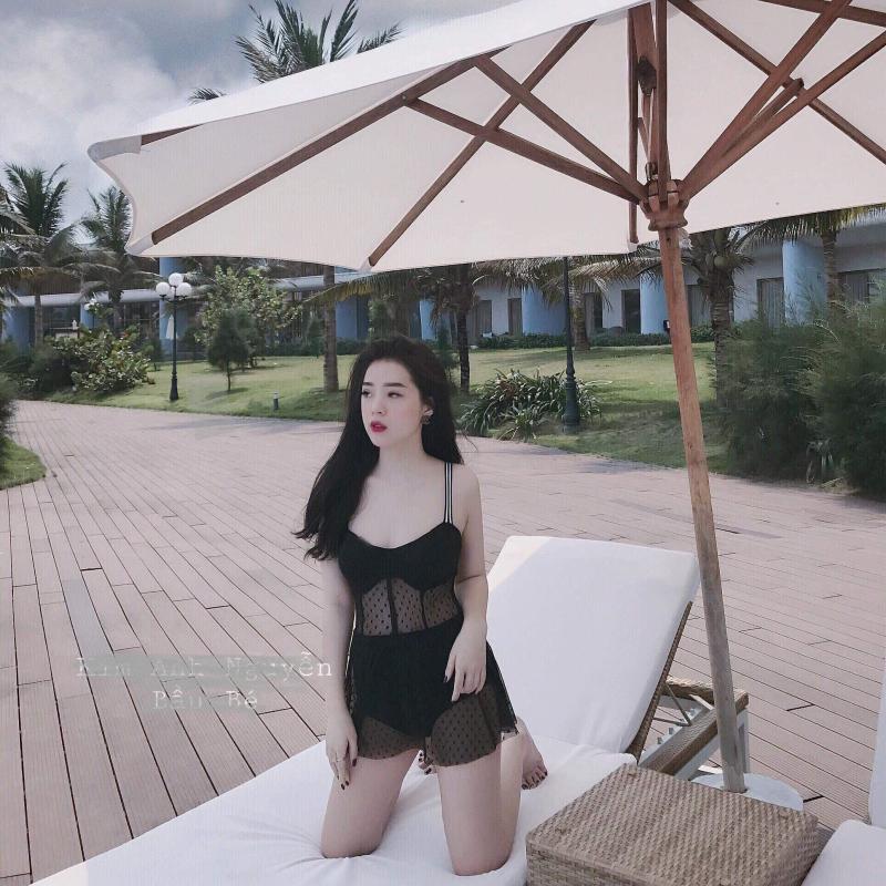 Nơi bán Bộ Bikini Đi Biển 2 Mảnh Áo Kèm Phần Lưới Sexy mẫu mới