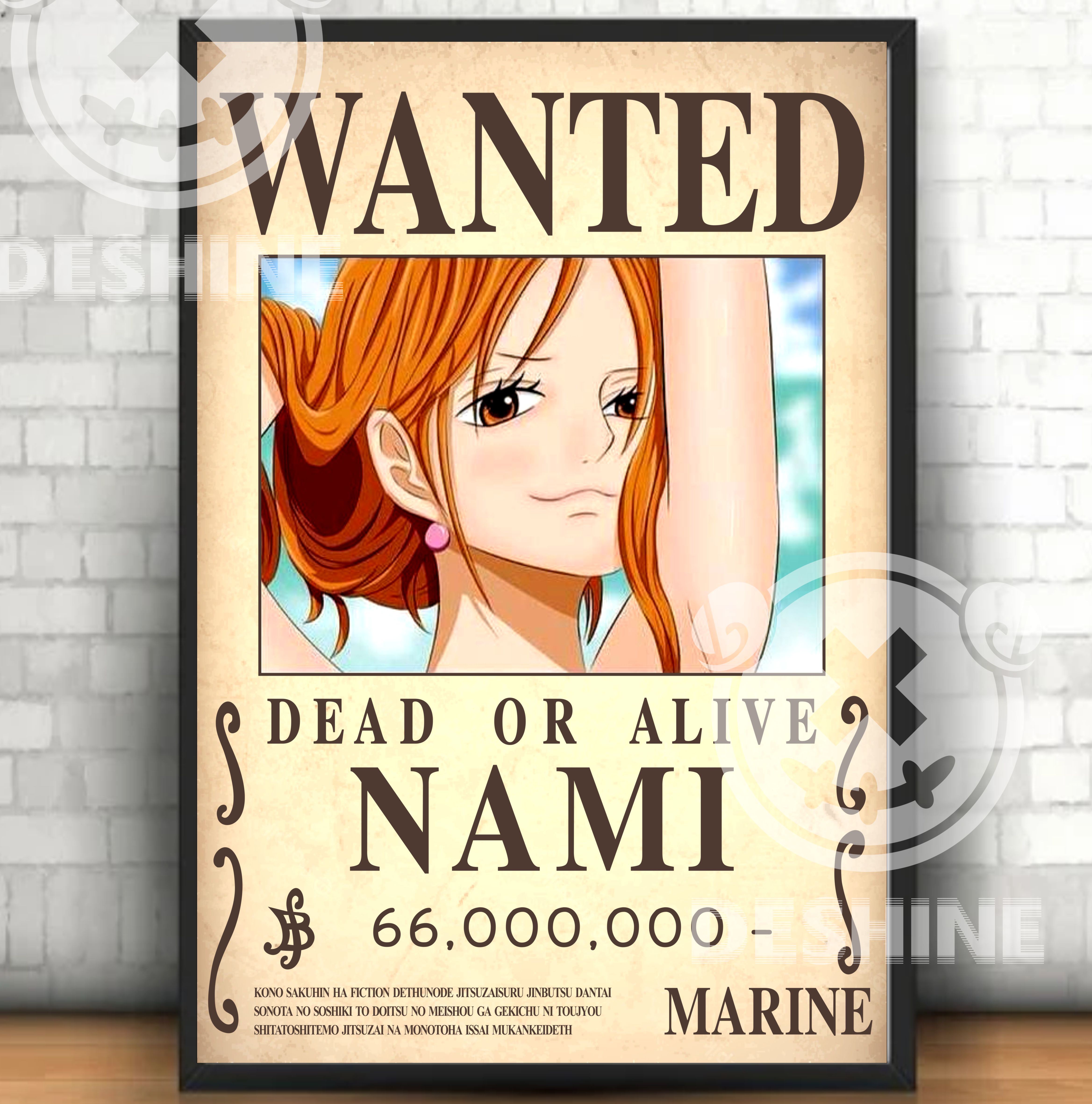 12 poster truy nã One Piece khổ A3