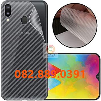 Miếng dán mặt lưng skin carbon Samsung Galaxy M20/ M20s