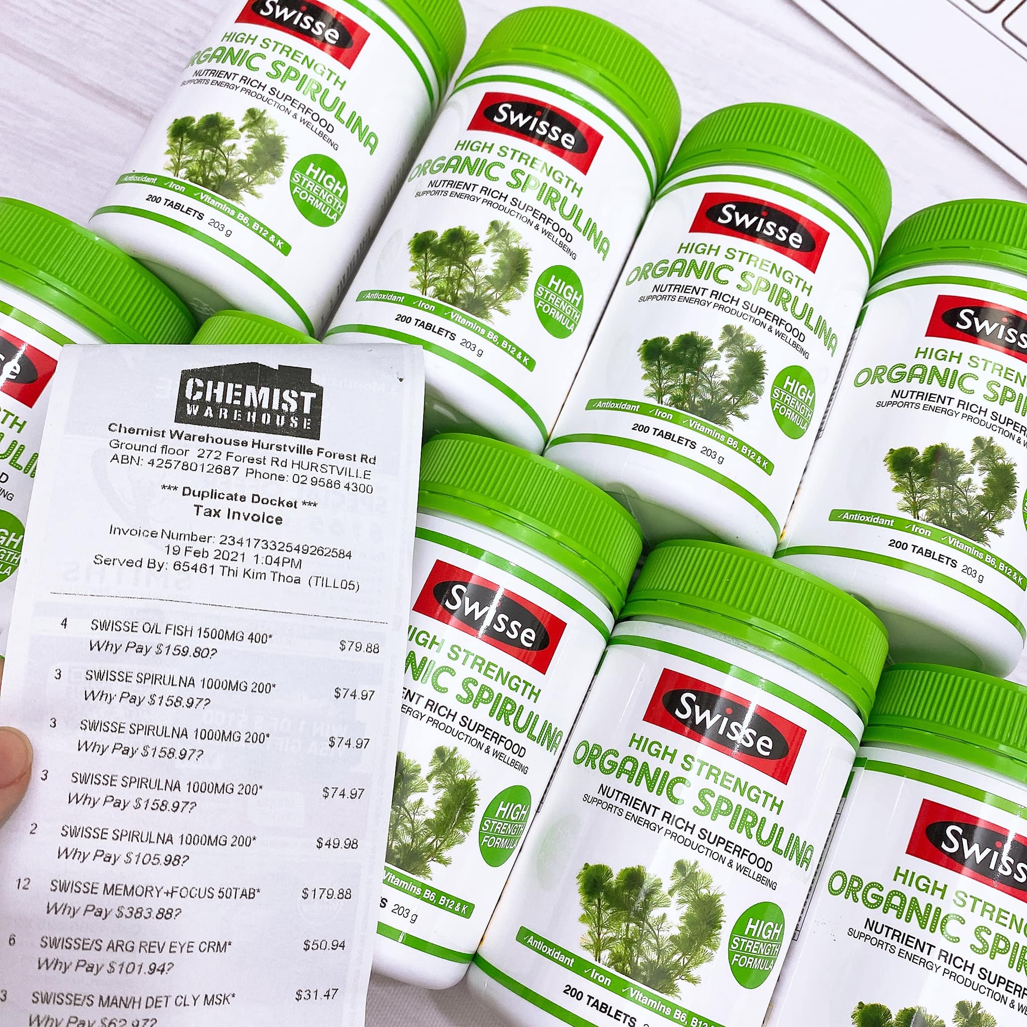 𝐕𝐢𝐞̂𝐧 𝐔𝐨̂́𝐧𝐠 𝐓𝐚̉𝐨 𝐗𝐨𝐚̆́𝐧 Swisse Organic 𝐒𝐩𝐢𝐫𝐮𝐥𝐢𝐧𝐚 - 𝐇𝐨̣̂𝐩 200 𝐯𝐢𝐞̂𝐧