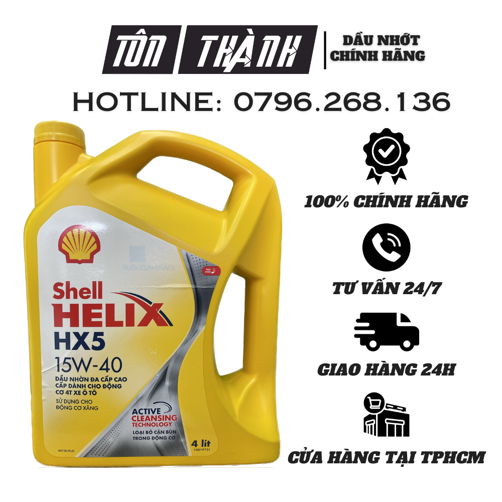 [ HÀNG CHÍNH HÃNG ] Dầu Nhớt SHELL HELIX HX5 15w40 (4Lít)