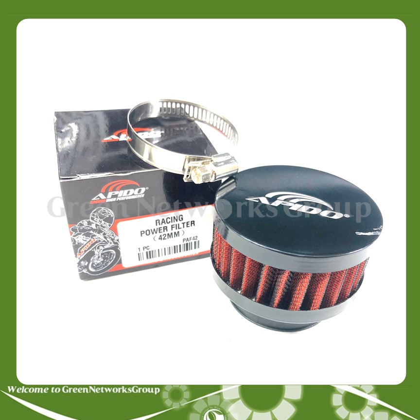 Lọc gió (Pô e) APIDO Racing 42mm xe Wave,Dream Greennetworks