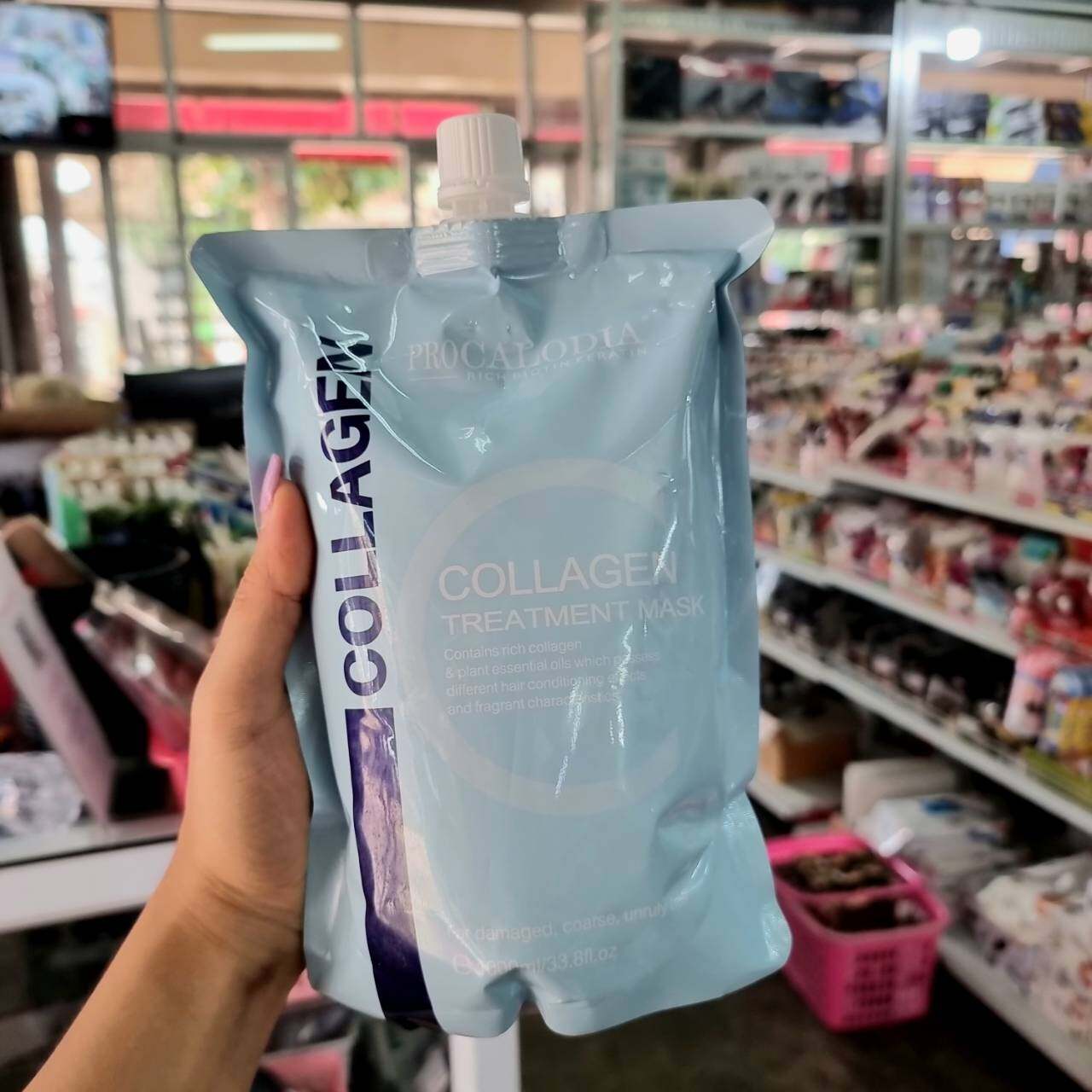 Hấp Dầu Collagen Pro Calodia, Phục Hồi Tóc Khô Xơ 1000ml.