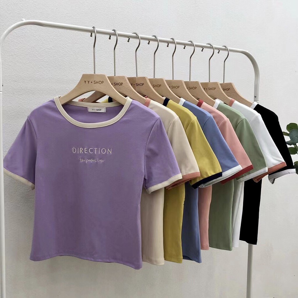 Áo croptop Direct phối cổ