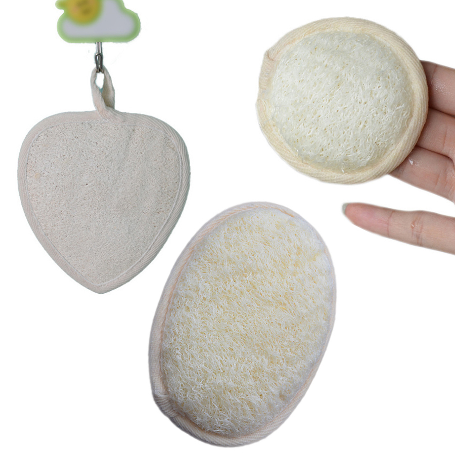 Miếng rửa mặt xơ mướp tẩy da chết nhiều hình