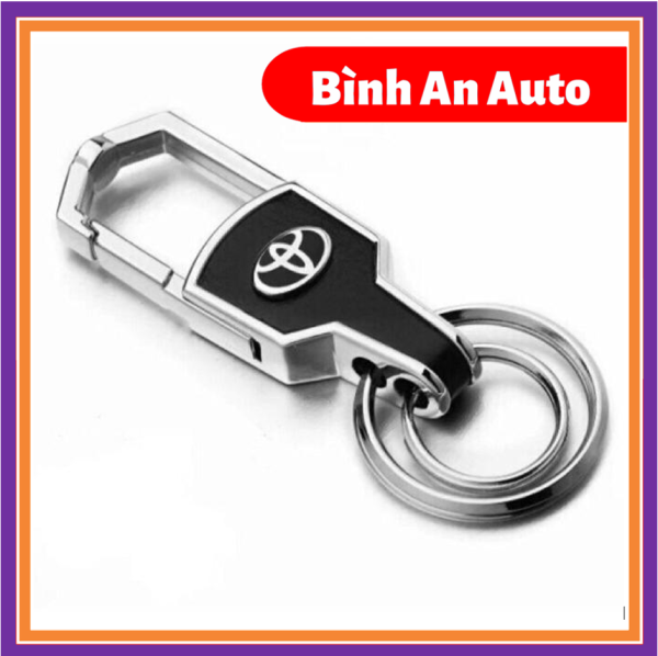 TOYOTA - Móc chìa khóa ô tô da cao cấp logo hãng Toyota