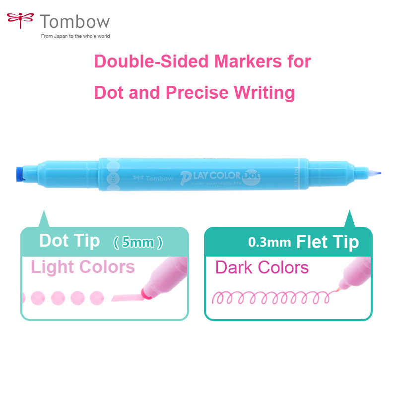 [HCM]BÚT MARKER TRANG TRÍ 2 ĐẦU TOMBOW PLAY COLOR DOT