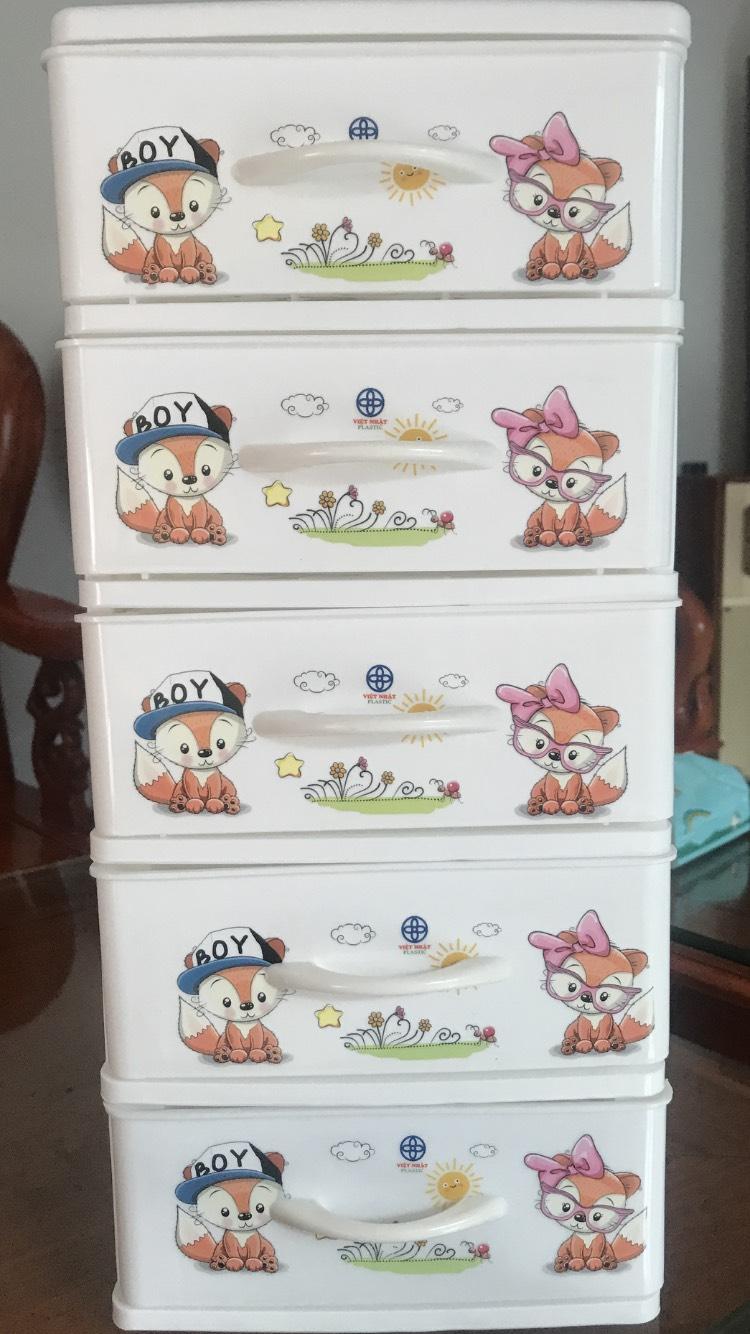 Tủ nhựa mini 3-4-5 tầng màu trắng