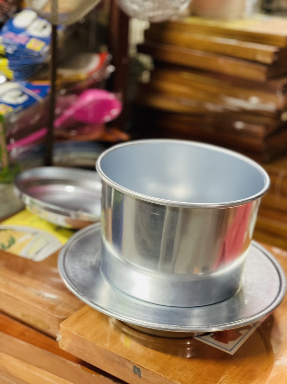Phin nhôm pha Cà Phê (Loại Cối: Pha 1kg cà phê/1 lần)