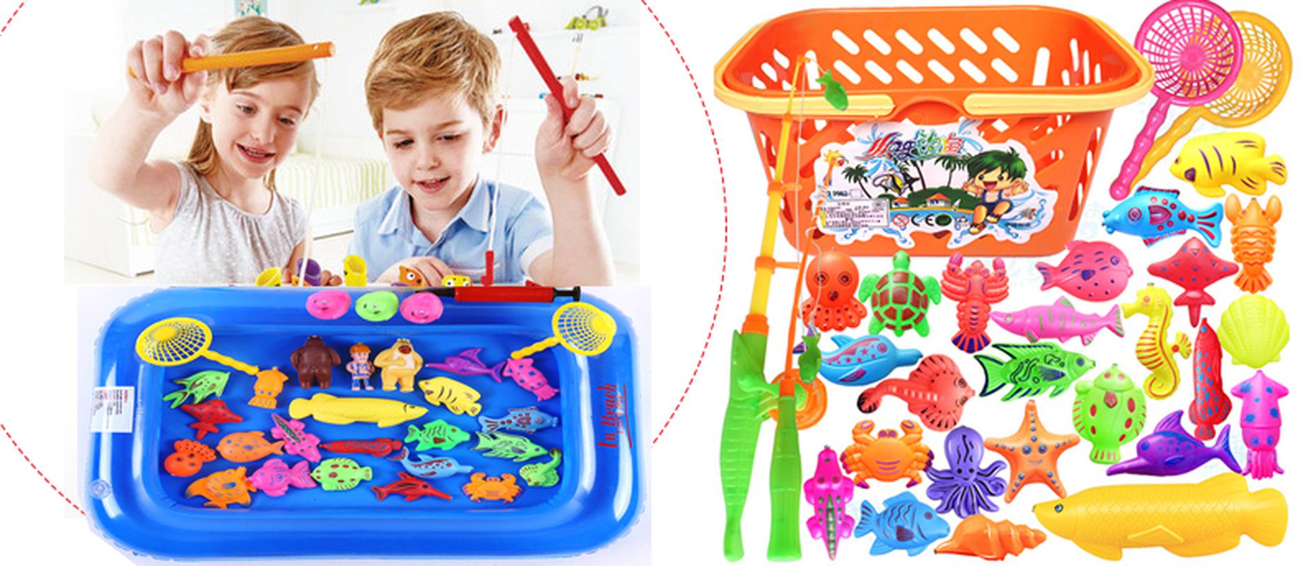 Bộ Đồ Chơi Câu Cá Phao Có Giỏ Cho Bé Yêu