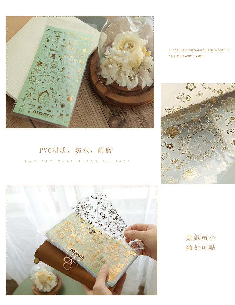 Hình dán trang trí Sticker Gold printing Stampure hoặc Mindwave