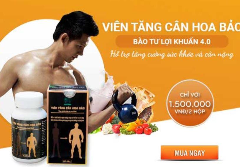 [Combo 2 hộp] viên tăng cân Hoa Bảo