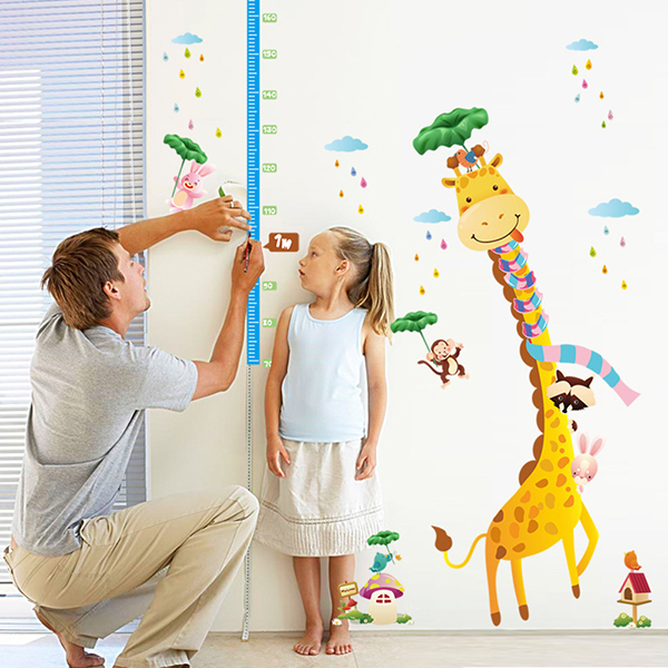 [HCM]DECAL DÁN TƯỜNG THƯỚC ĐO HƯƠU QUÀNG KHĂN