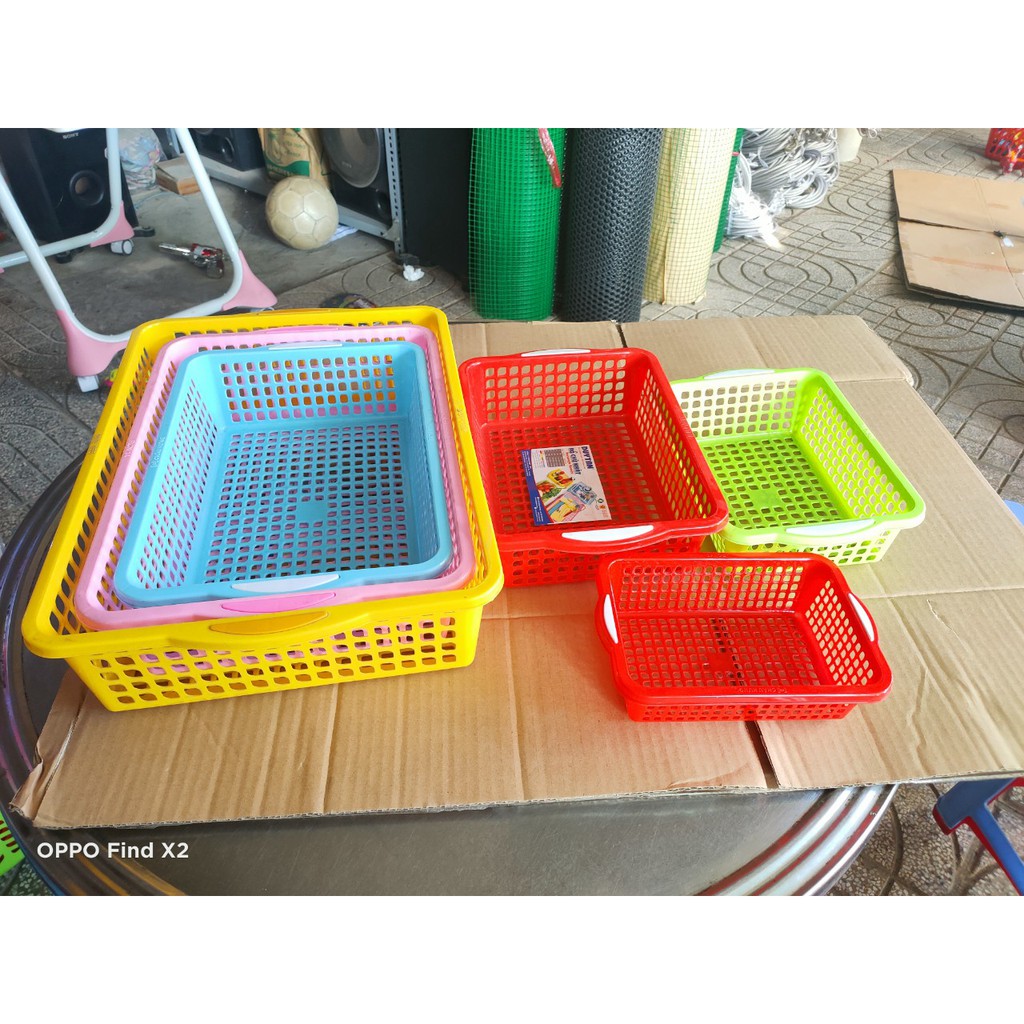 [HCM]Rổ Chữ Nhật Nhựa Châu Hưng