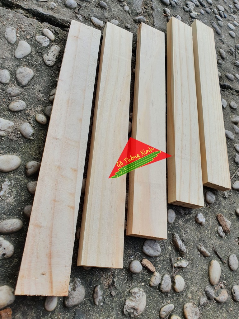 [HCM]Combo 5 thanh gỗ thông vuông dài 30cm rộng 4cm dày 1.4cm dùng được nhiều mục đích