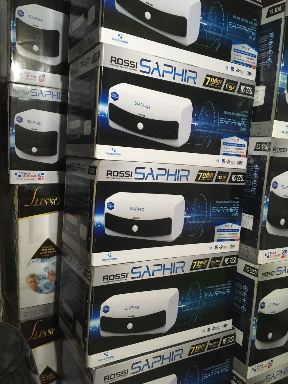 Bình nóng lạnh 20L Vuông tráng men Saphir siêu bền