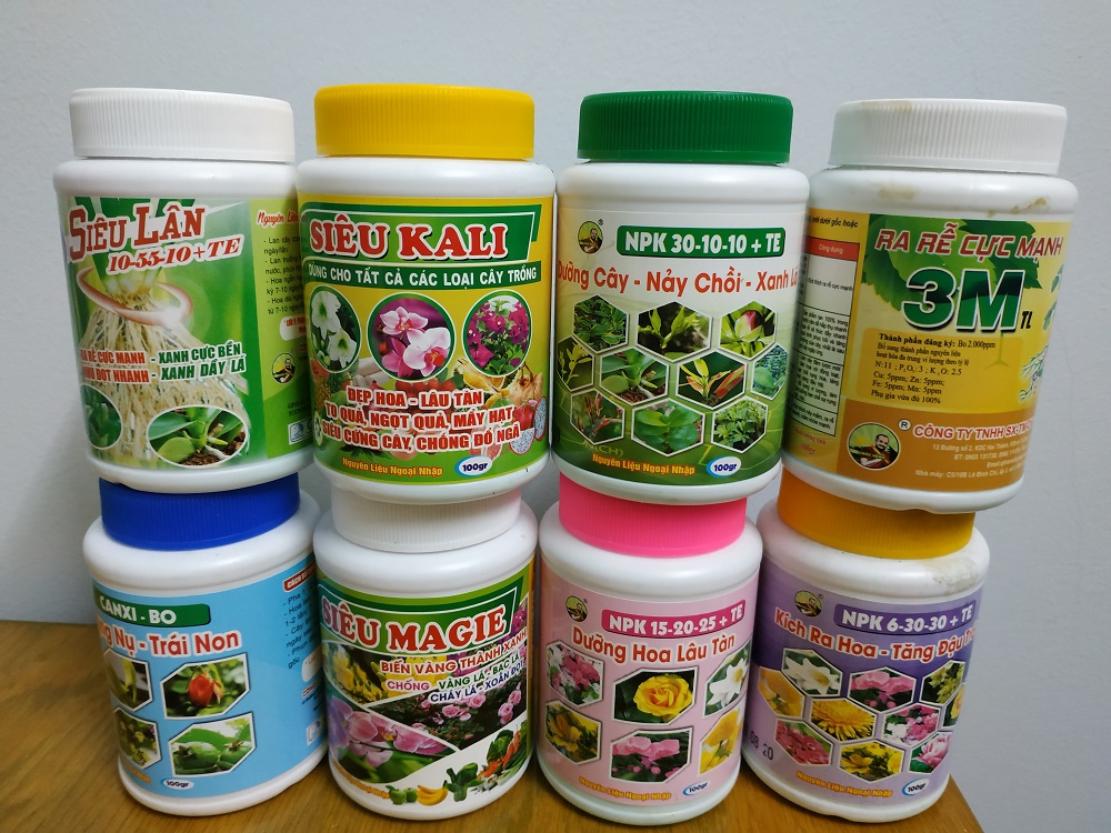 [HCM]Combo 8 loại chăm sóc  nuôi dưỡng từ cây con đến ra hoa - 100 gram/ chai-BIOMAX