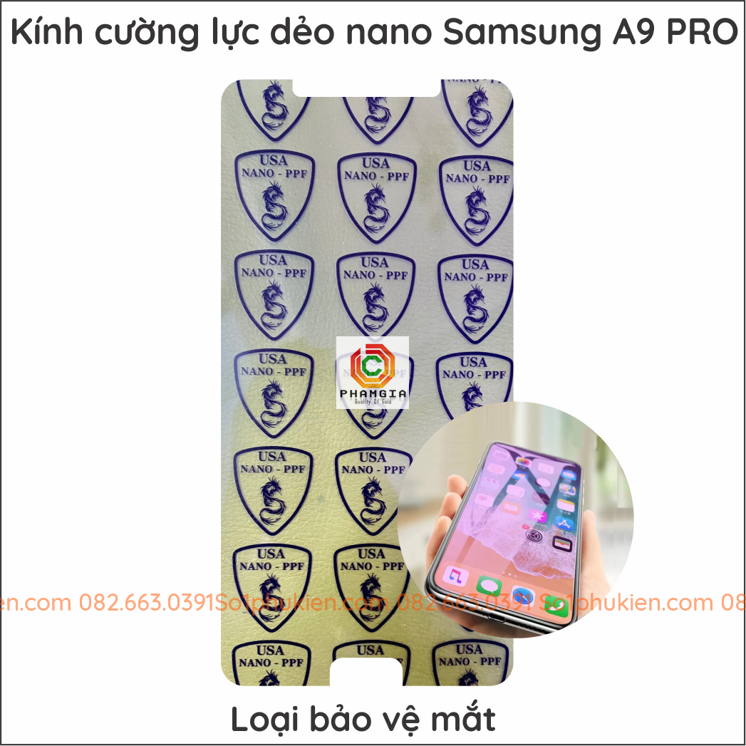 Dán cường lực Samsung A9 PRO 2016 nano siêu dẻo siêu bền