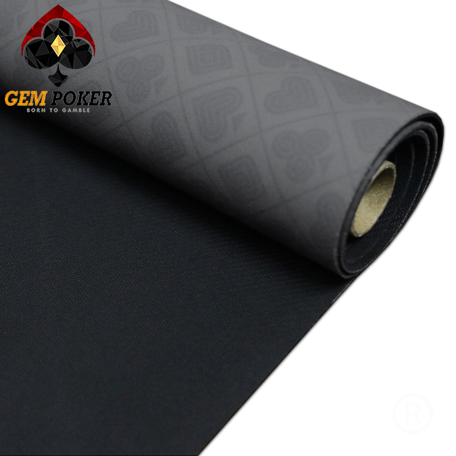 THẢM POKER CAO SU GEM BLACK 180x90 CM