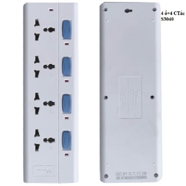 Ổ cắm điện ổ cắm dây 3 chấu đa năng chất lượng cao gongniu