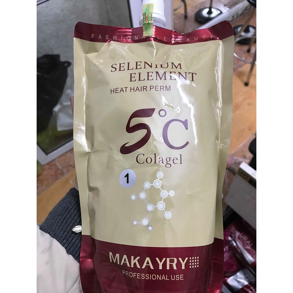 Thuốc Uốn Nóng Tóc Thơm 5C Colagen Makayry 1000Ml X2